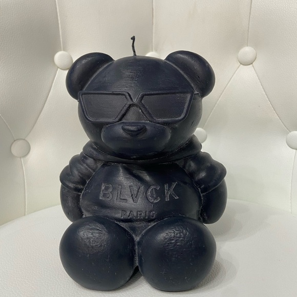 BLVCK PARIS Other - BLVCK PARIS Black Teddy Bear Candle Black Cedar & Juniper Scent 6" X 4.5" X 5"